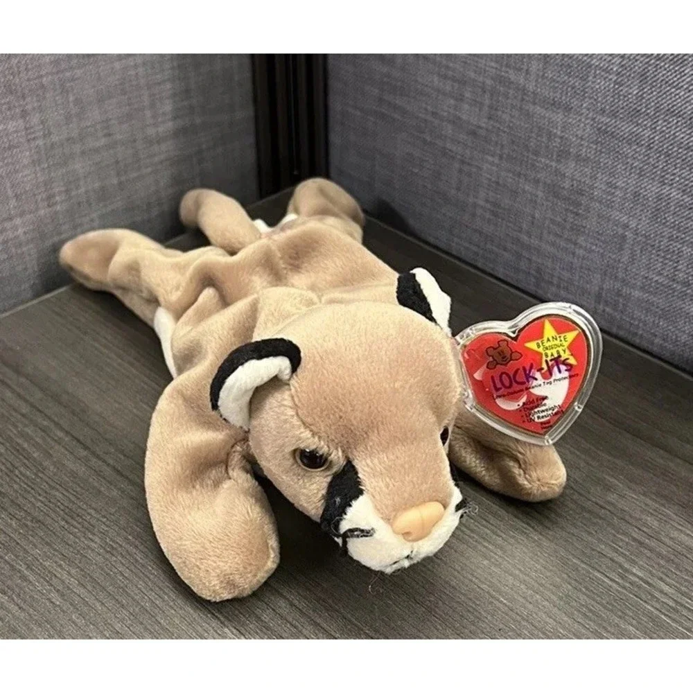 Vintage TY Beanie Baby 1998 CANYON‎ The Cougar Orig Tag Protector Free Shipping